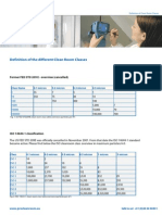 Cleanroom Class Definitions