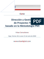 Curso Direccion y Gestion de Proyecto TI Metodologia PMI