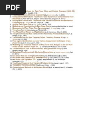 Book List of Two Phase Flow | PDF