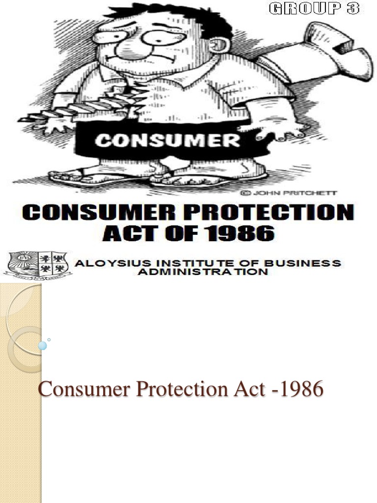Consumer Protection Act Ppt Consumer Protection Government Of India