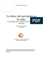 La Labor Del Periodista en La Radio