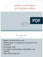 Presentation on Decision Making in Business Ethics