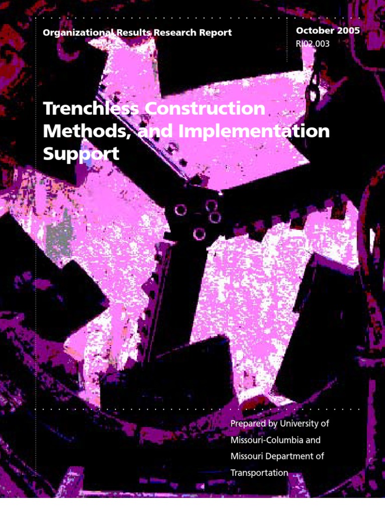 Trenchless Construction Methods and Implementation Support (October ...