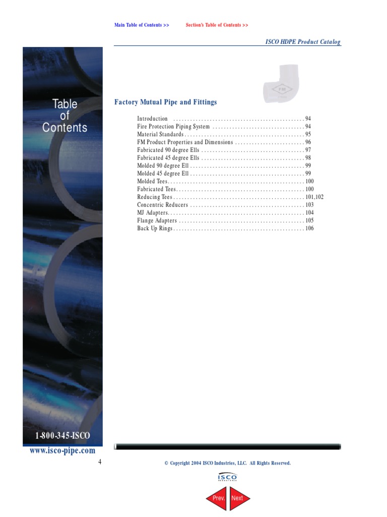 ISCO HDPE Pipe (Fluid Conveyance) Engineering