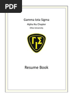 Gamma Iota Sigma Resume Book