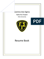 Gamma Iota Sigma Resume Book