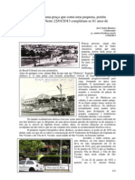 Um Obelisco em uma praça que conta uma pequena