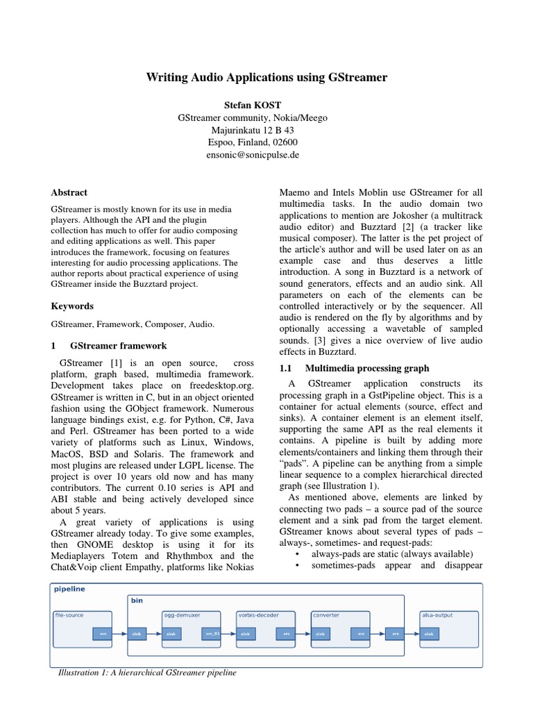Writing Audio Applications Using GStreamer | PDF | Computer Programming ...