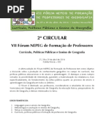 2ª Circular VII Fórum NEPEG