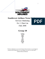 Southwest Airlines Term Project: Services Marketing Dr. J. Chris Lin Fall, 2008