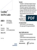 Generuler 1Kb Dna Ladder: Certificate of Analysis