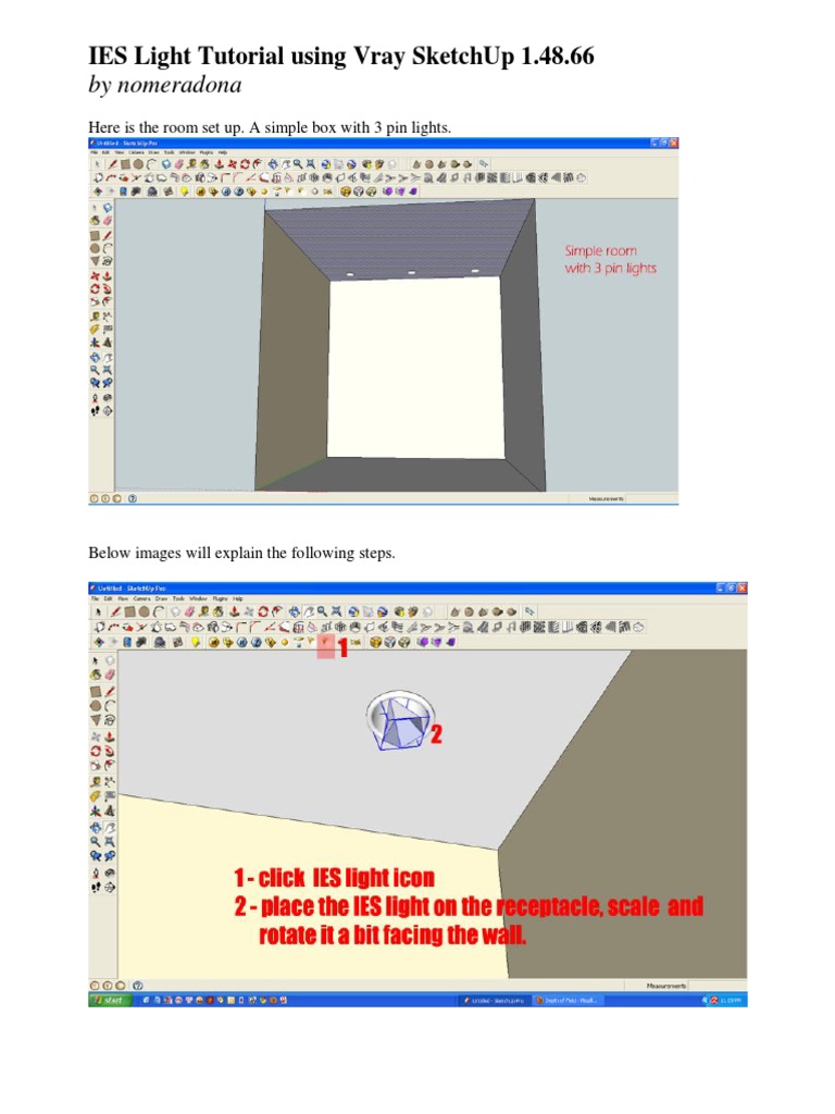 IES Light Tutorial for Vray SketchUp | PDF