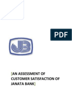 INTERNSHIP REPORT On Customer Satisfaction of Janata Bank