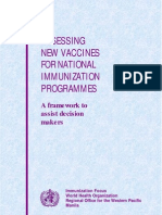 Assessing New Vaccines For National Immunization Programmes: A Framework To Assist Decision Makers