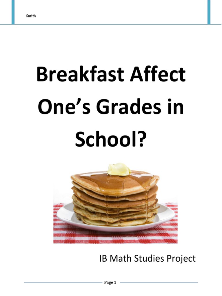 Breakfast Impact on Student Grades | PDF | Data | Statistics