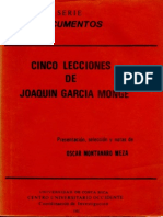 Cinco lecciones de Joaquín García Monge(1)