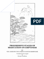 Progressive Stages of Meditation On Emptiness by Khenpo Tsultrim Gyamtso
