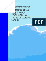 El Rorschach Test para Evaluar La Personalidad Vol II