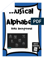 Solid Background Musical Alphabet Posters Large