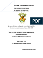 Tesis La Competitividad de Mazatlan Como Destino Turistico PDF