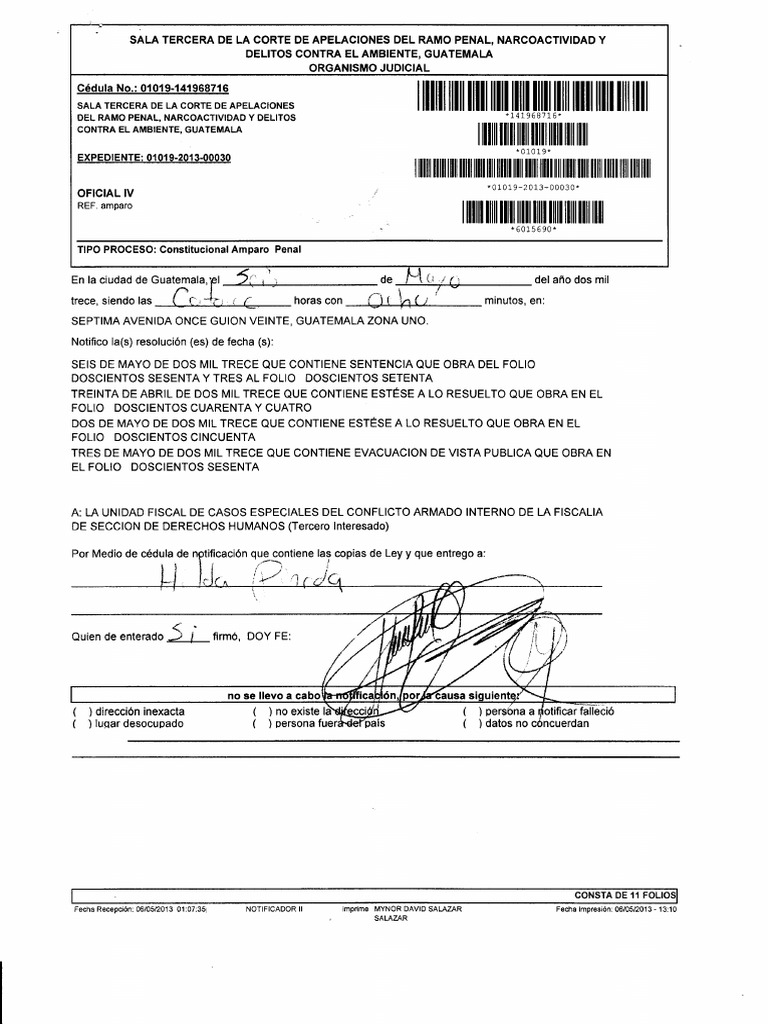 Sentencia de Amparo PDF | PDF | Ley procesal | Derecho penal