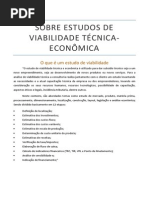 Estudos de Viabilidade - Problemas