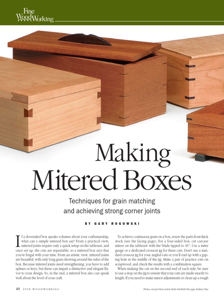 MakingMiteredboxes Boxes.pdf Woodworking Equipment
