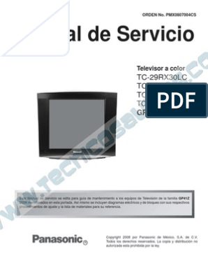 Panasonic TC - 21RX30LC Chasis GP41Z PDF | PDF | Tubo de rayos catódicos |  Control remoto