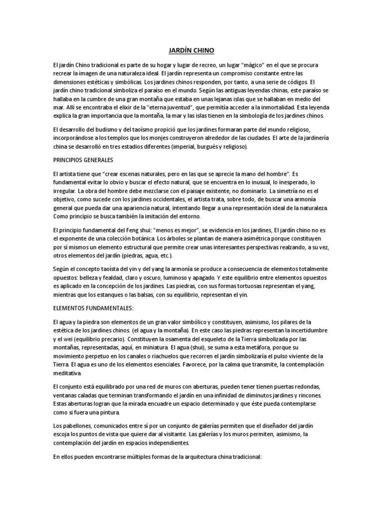 Jardin Chino Pdf Science Ciencia Filosofica