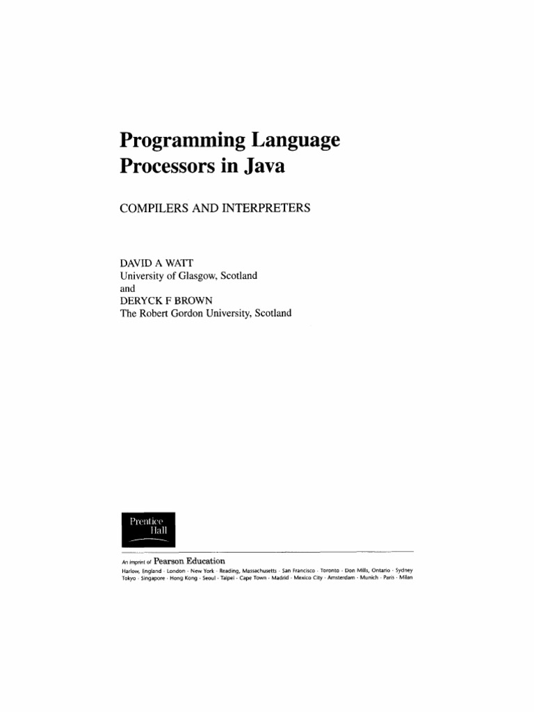 Chapter 1 Programming Languages And Their Processors – PWADC