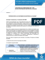 Actividad de Aprendizaje Unidad 1 Introducción A Los Sistemas de Gestión de La Calidad Marco Godoy