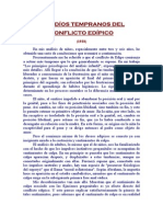 Estadíos tempranos del conflicto edípico y la formación del superyó