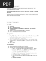 Download Advantages and Disadvantages of Using Computer by harizhamidon SN20531664 doc pdf