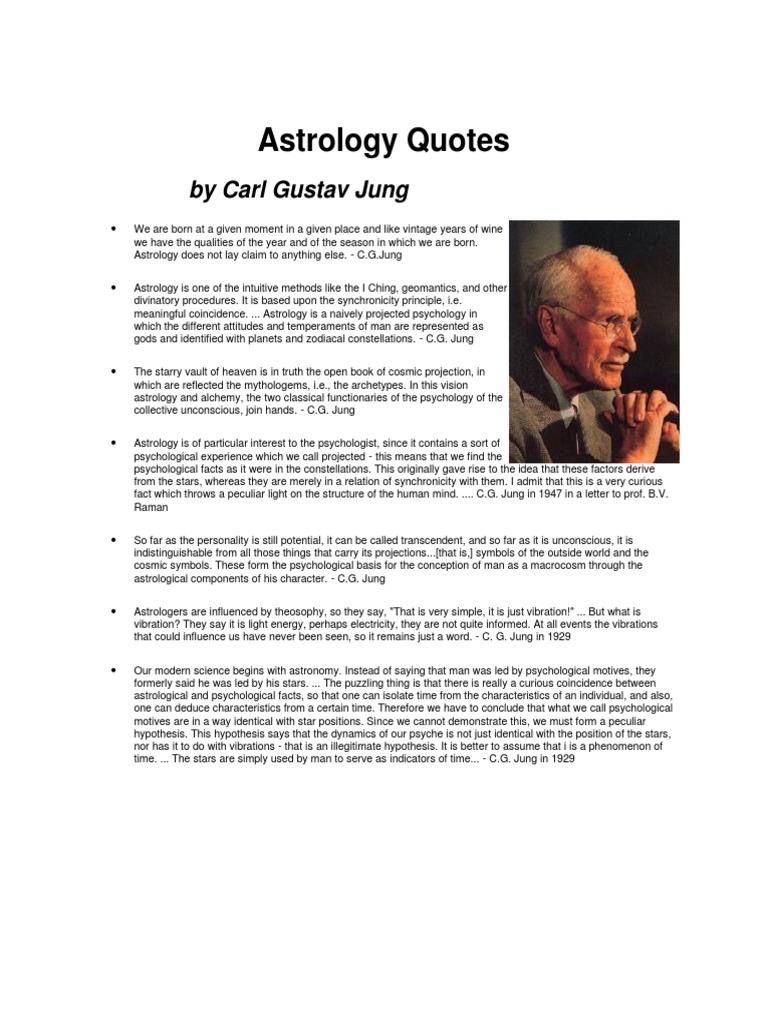 Quotes by Jung About Astrology Carl Jung Astrology