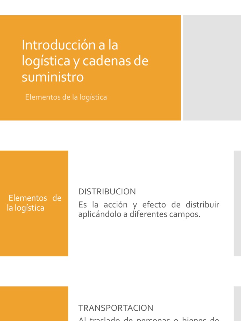 Elementos Clave de la Logística | PDF | Logística | Procesos de negocio