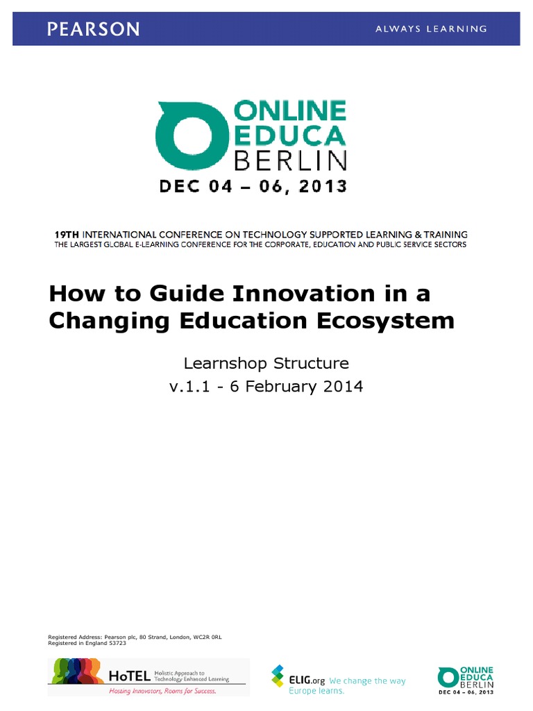 Guide to Innovation in Education Ecosystem | PDF | Innovation | Learning