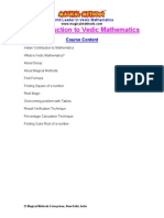 An Intro Course to Vedic Maths