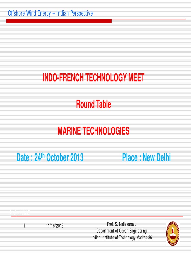 Offshore Wind Energy in India | PDF | Business | Technology & Engineering