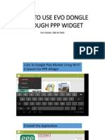 Steps To Use Evo Dongle Through PPP Widget: For Genius Tab Iis Only