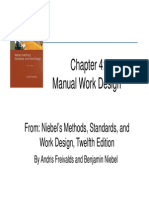 Manual Work Design: From: Niebel's Methods, Standards, and Work Design, Twelfth Edition
