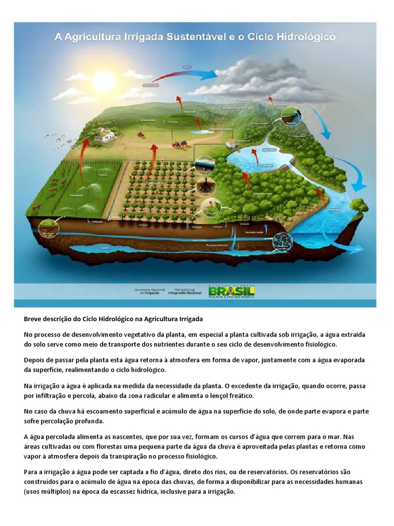 Ciclo Hidrológico na Agricultura Irrigada | PDF | Ciclo da água | Irrigação