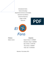 Foro. Direccion de Grupos TRABAJO