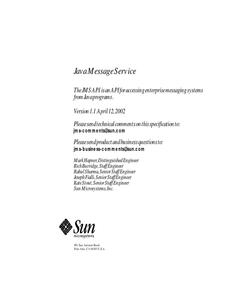 Jms 1 - 1 FR Spec PDF | PDF | Enterprise Java Beans | Application ...