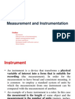 Measurement and Instrumentation: Outline