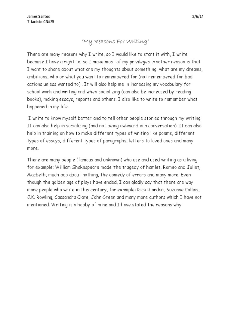 Why i write pdf