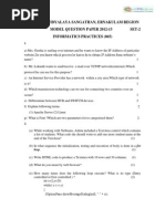 Kendriya Vidyalaya Sangathan, Ernakulam Region Model Question Paper 2012-13 Set-2 Informatics Practices