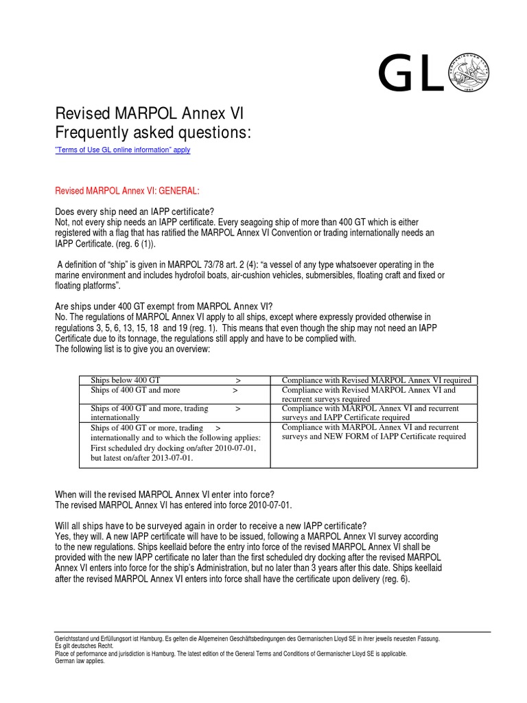 Faq Marpol Annex Vi | PDF | Shipping | Industries