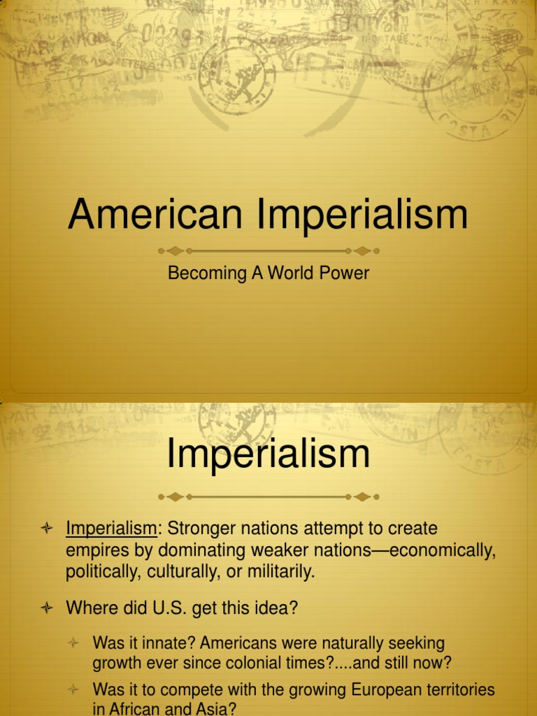 Imperialism PDF Imperialism The United States