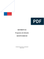Programa de Estudio 5° Basico - MATEMATICA PDF