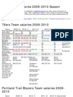 Download NBA Team Salaries 2009 2010 by joshyadams SN20543989 doc pdf